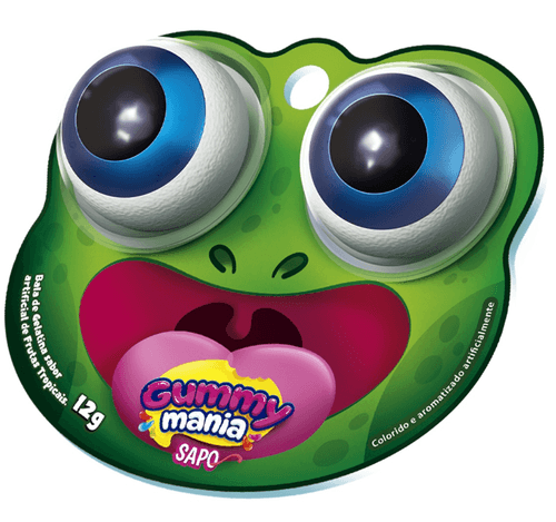Bala Gummy Mania Sapo com 1 Unidade