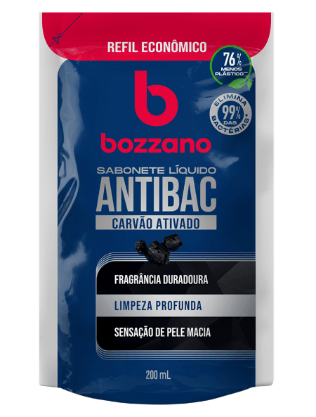 Sabonete Bozzano Líquido Antibacteriano Carvão Ativado - 200ml