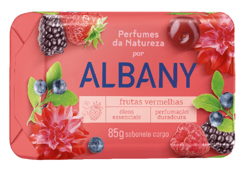 Sabonete Albany Suave Frutas Vermelhas - 85g