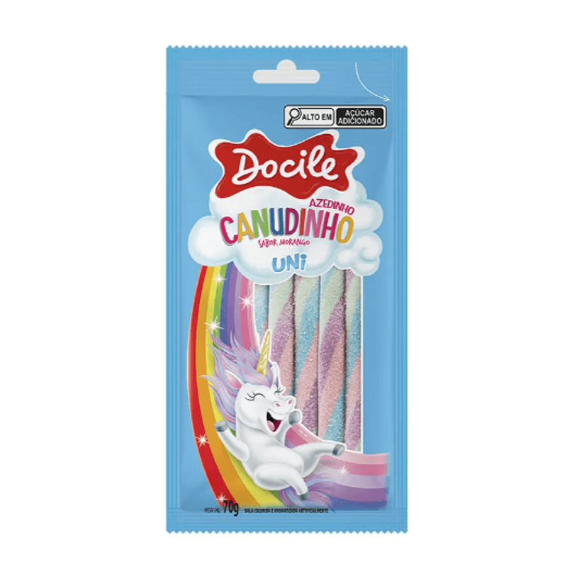 Bala-Docile-Canudinho-Colorido-Morango-Citrico-Unicornio---70g