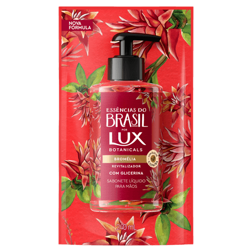 Sabonete Líquido Refil Lux Botanicals Essências do Brasil Bromélia - 240ml
