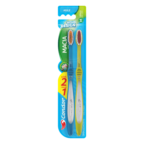 Escova Dental Agile Condor - 2 Unidades