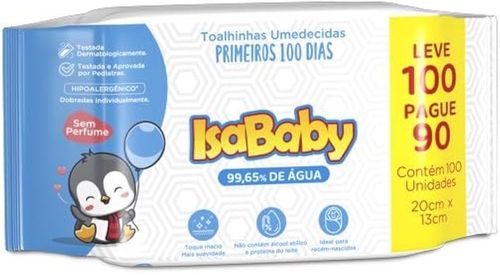 Toalha Umedecida IsaBaby - Leve 100 Pague 90