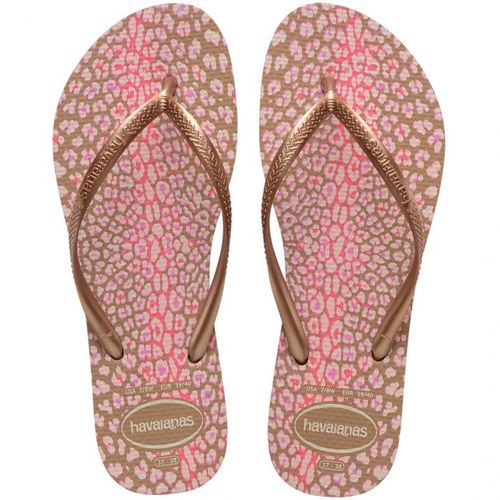 Chinelo Havaianas Slim Animals Rose Gold/Rose - 33/34