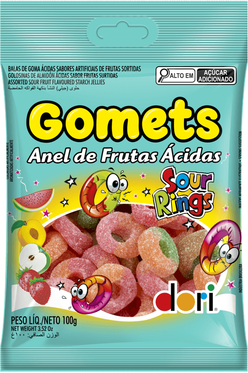 Gomets Goma Anel Acido - 100g