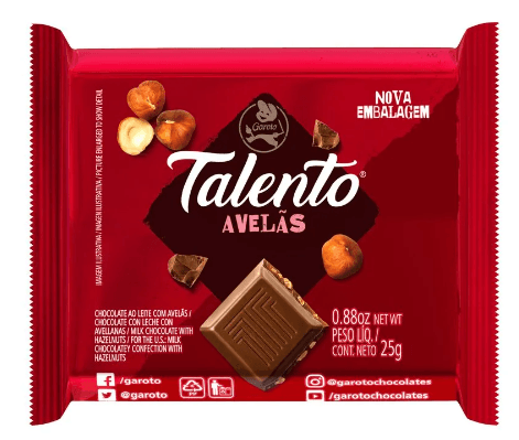 Chocolate Talento Avelãs - 25g