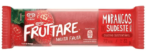 Picolé KiBon Fruttare - Morango