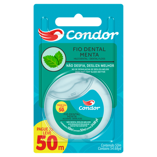 Fio Dental Condor Mental - Leve 50m Pague 25m