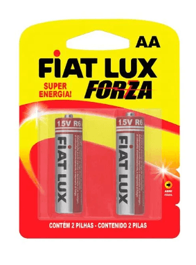 Pilha Zinco Fiat Lux AA com 2 Unidades