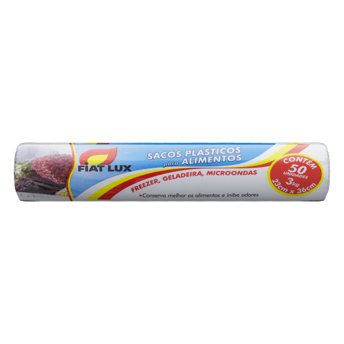Sacos Alimentos Fiat Lux 23 cm X36cm - 50 Unidades