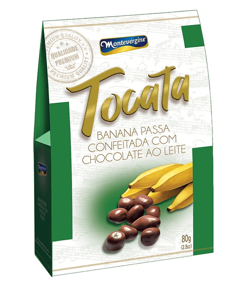 Tocata Banana Passa com Chocolate ao Leite - 80g