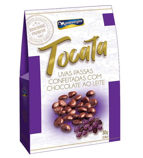 Tocata Uva Passa com Chocolate ao Leite - 80g
