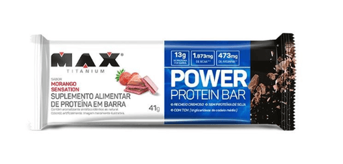 Barra de Proteína Max Titanium Morango Sensation - 41g