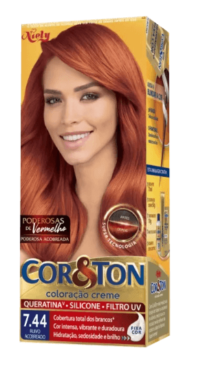Tintura Cor&Ton - Cor 7.44 Ruivo Acobreado