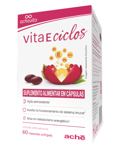 Vita e Ciclos com 60 Cápsulas Softgel - Ache