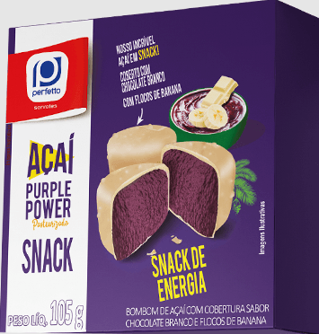 Açaí Purple Power Cobertura Chocolate Branco e Banana - 120g