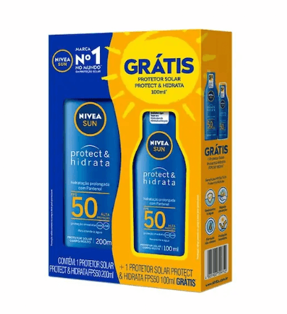 Kit Protetor Solar Nivea Sun Protect & Hidrata FPS50 200ml + 100ml