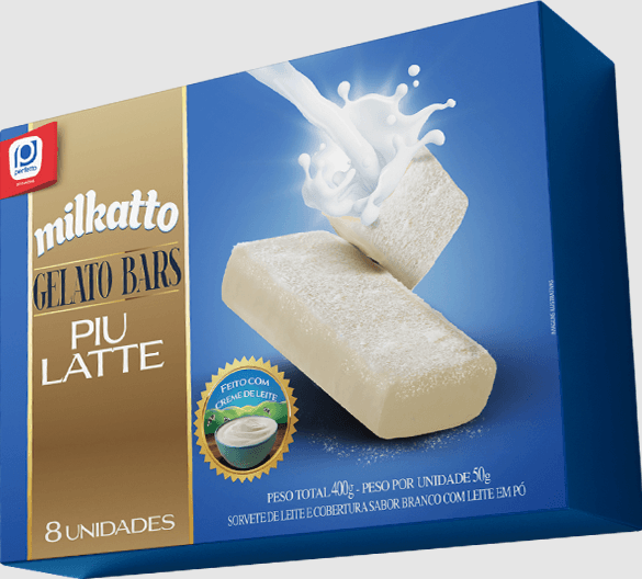 Multipack Milkatto Gelato Bars Piu Latte - 8 uni - Drogarias Minas