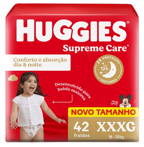 Fralda Huggies Supreme Care Hiper XXXG - 42 Uni