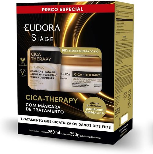 Pack Siáge Cica Therapy Shampoo 250ml + Shampoo Masculino 250ml - Eudora