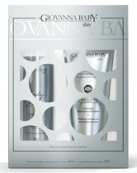 Kit Giovanna Baby Body Splash Silver 260ml + Hidratante Silver 200ml