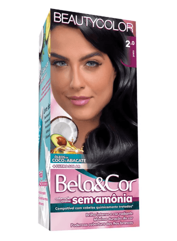 Tintura Beauty Color Sem Amônia 2.0 - Preto