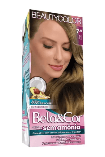 Tintura Beauty Color Sem Amônia 7.0 - Louro Médio