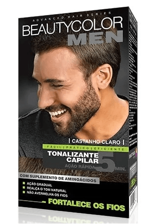 Tonalizante gel sem amônia kit BC Men Castanho Claro