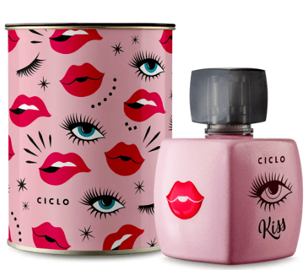 Perfume Deo Colônia Feminina Lata Kiss Ciclo - 100ml