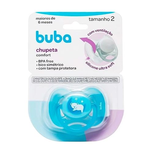 Chupeta Comfort Tamanho 2 Ursinho Azul - Buba
