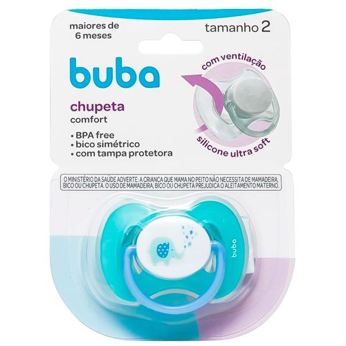 Chupeta Buba Comfort Tam.2 Elefantinho Azul