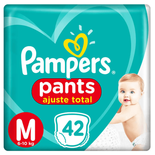 Fralda Pampers Pants Ajuste Total Tamanho M - 42 Uni