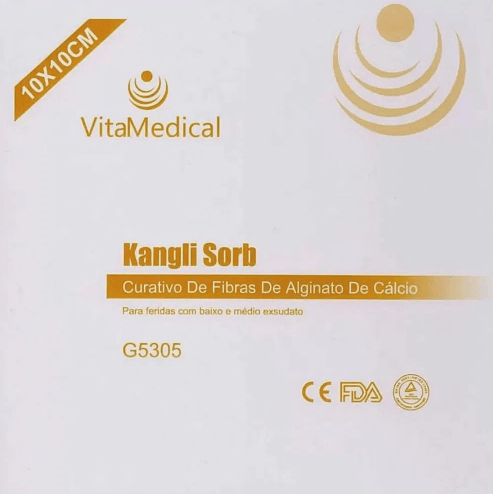 Curativo de Alginato de Cálcio Vita Medical - 10x10cm