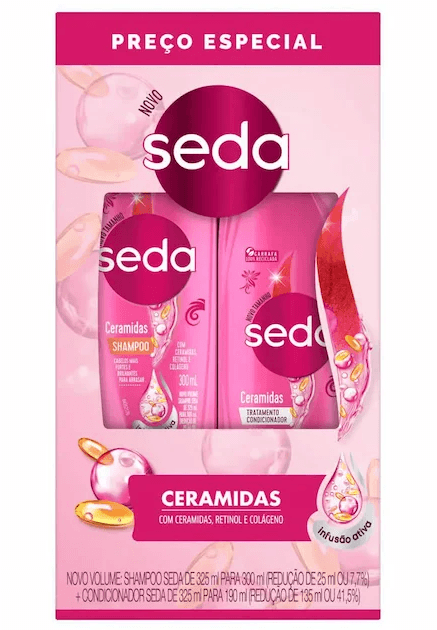 Kit Seda Ceramidas Shampoo 300ml + Condicionador 190ml