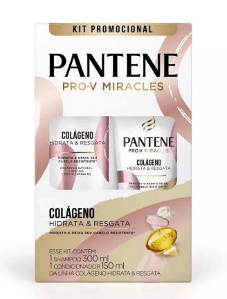 Kit Pantene Colágeno Shampoo 300ml + Condicionador 150ml
