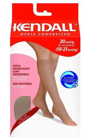 Meia Kendall 3/4 de Média Compressão sem Ponteira - Tamanho M
