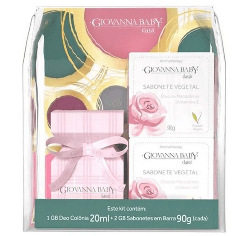 Colonia Giovanna Baby Mini 20ml Classic + Sabonete Vegetal 90g Classic 2 Unidades.png
