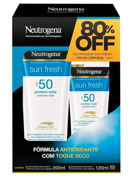 Kit Neutrogena Sun Fresh FPS 50 200ml + 120ml