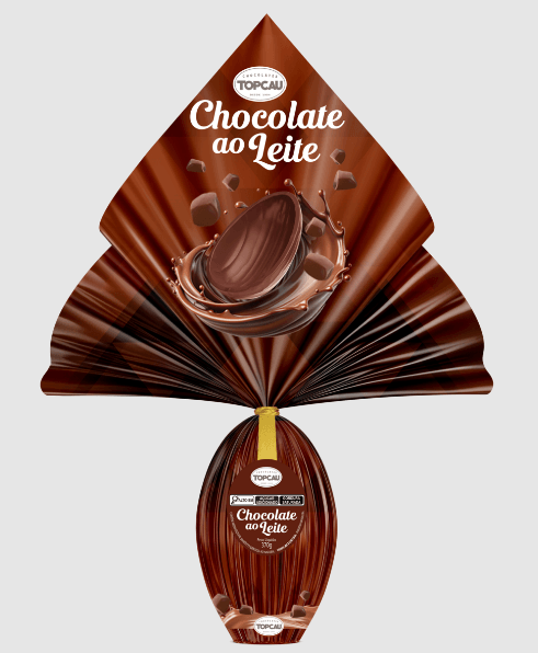 Ovo de Páscoa Top Cau Chocolate ao Leite 370g