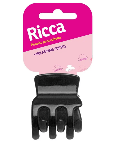 Piranhas para Cabelos Classic Pequenas Preta Ricca 4,5cm