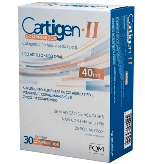 Cartigen II Suplemento Alimentar Farmoquímica 30 Comprimidos