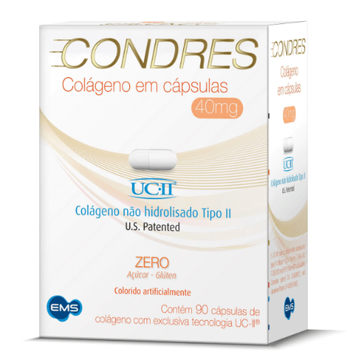 Condres Colágeno Tipo II Suplemento Alimentar Não Hidrolisado 40mg Sigma Pharma 90 Cápsulas