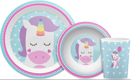 KIT REFEICAO ANIMAL FUN UNICORNIO