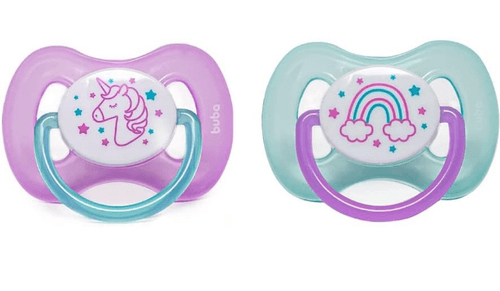 KIT CHUPETAS BUBA COMFORT TAM.2 NOTURNA UNICORNIO