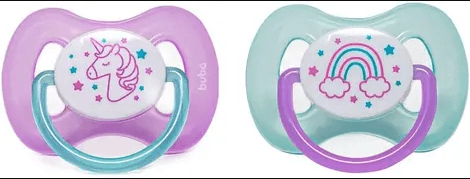 KIT CHUPETAS BUBA COMFORT TAM.1 NOTURNA UNICORNIO