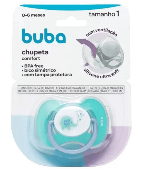 Chupeta Buba Comfort Tamanho 1 - Elefantinho Azul