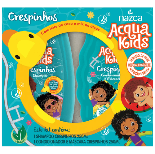 Kit Shampoo + Condicionador Acqua Kids Crespinhos - 250ml