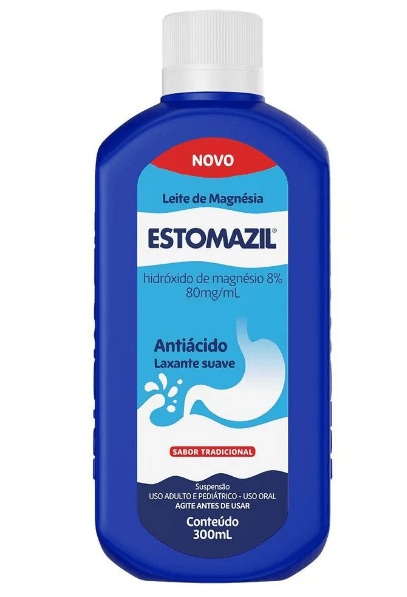 Estomazil Leite Magnésio 80mg/ml Suspensão - 300ml