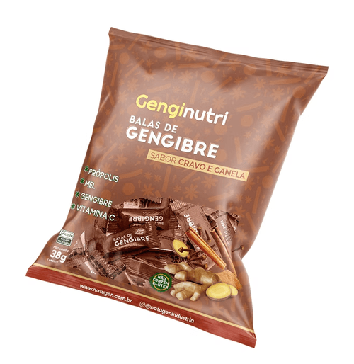 Bala Gengibre Cravo e Canela Genginutri - 38g