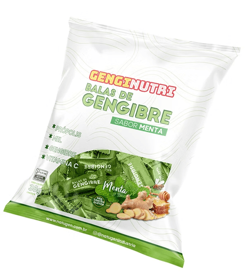 Bala de Gengibre Menta Genginutri - 38g